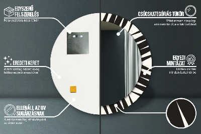 Dekorativ rund spegel Geometri abstraktion