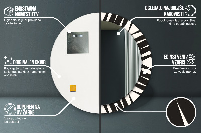 Dekorativ rund spegel Geometri abstraktion