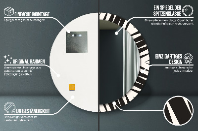 Dekorativ rund spegel Geometri abstraktion