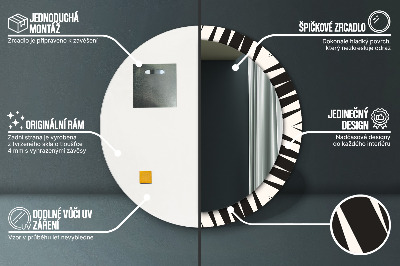 Dekorativ rund spegel Geometri abstraktion