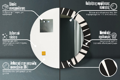 Dekorativ rund spegel Geometri abstraktion