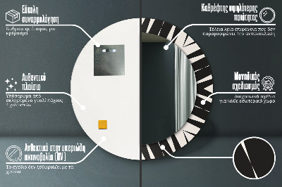 Dekorativ rund spegel Geometri abstraktion