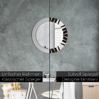 Dekorativ rund spegel Geometri abstraktion