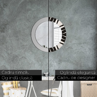 Dekorativ rund spegel Geometri abstraktion