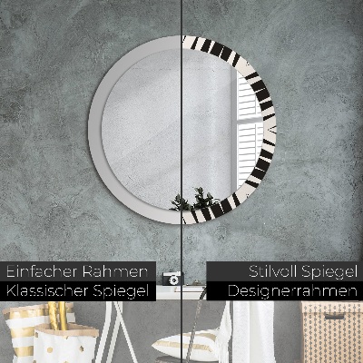 Dekorativ rund spegel Geometri abstraktion
