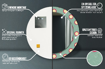 Dekorativ rund spegel Cirklar prickar