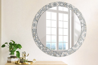 Dekorativ rund spegel Geometriska ornament