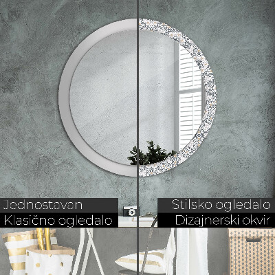 Dekorativ rund spegel Geometriska ornament