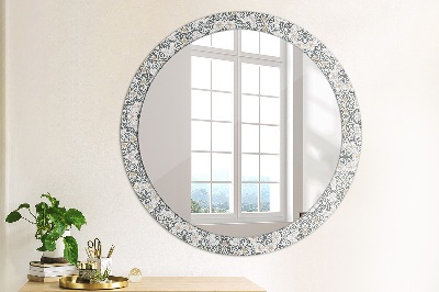 Dekorativ rund spegel Geometriska ornament