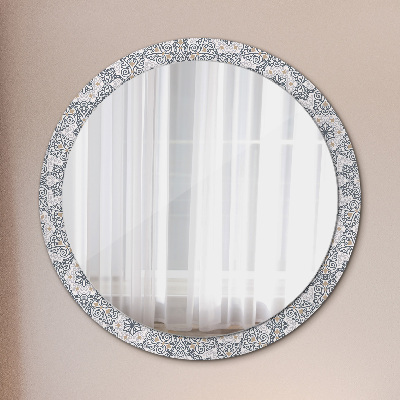 Dekorativ rund spegel Geometriska ornament