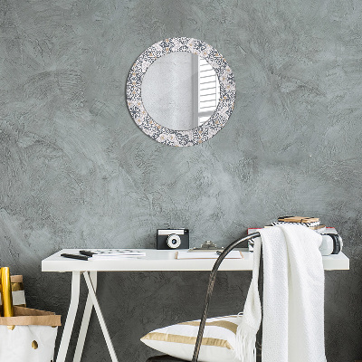 Dekorativ rund spegel Geometriska ornament