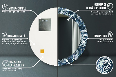 Dekorativ rund spegel Collage
