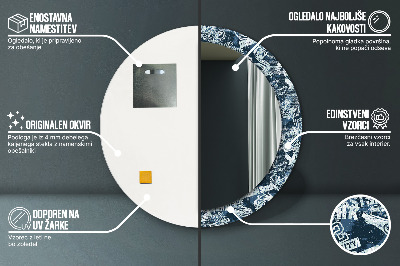 Dekorativ rund spegel Collage