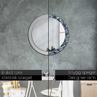 Dekorativ rund spegel Collage