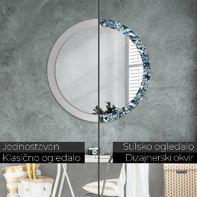 Dekorativ rund spegel Collage