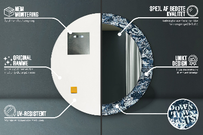 Dekorativ rund spegel Collage