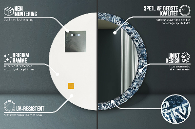 Dekorativ rund spegel Collage