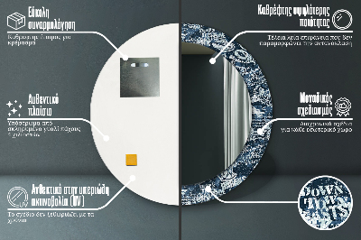 Dekorativ rund spegel Collage