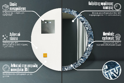 Dekorativ rund spegel Collage