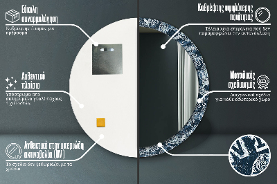 Dekorativ rund spegel Collage