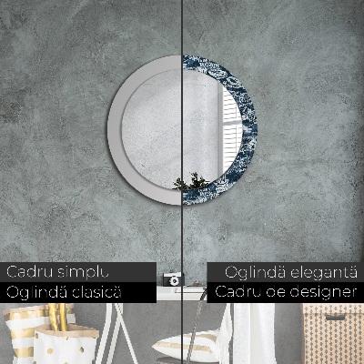 Dekorativ rund spegel Collage