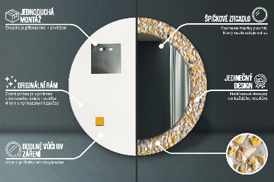 Dekorativ rund spegel Terrazzo mönster