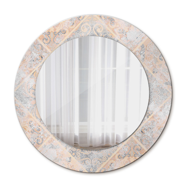 Dekorativ rund spegel Shabby mosaik