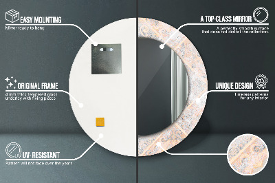 Dekorativ rund spegel Shabby mosaik