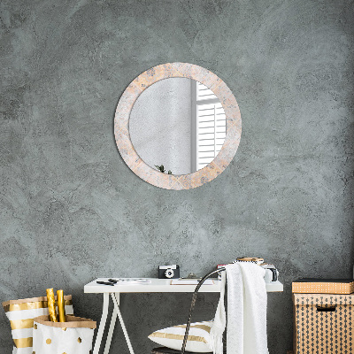 Dekorativ rund spegel Shabby mosaik