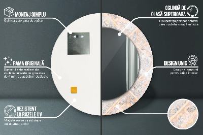 Dekorativ rund spegel Shabby mosaik