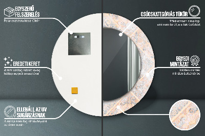 Dekorativ rund spegel Shabby mosaik