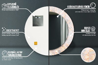 Dekorativ rund spegel Shabby mosaik