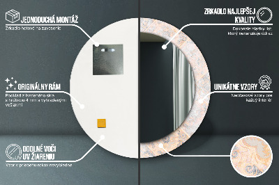 Dekorativ rund spegel Shabby mosaik