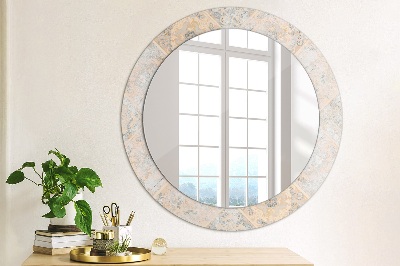 Dekorativ rund spegel Shabby mosaik