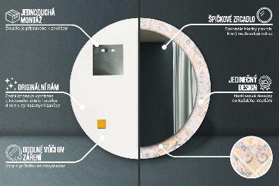 Dekorativ rund spegel Shabby mosaik