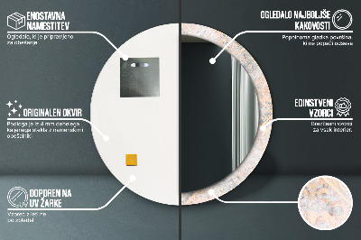Dekorativ rund spegel Shabby mosaik