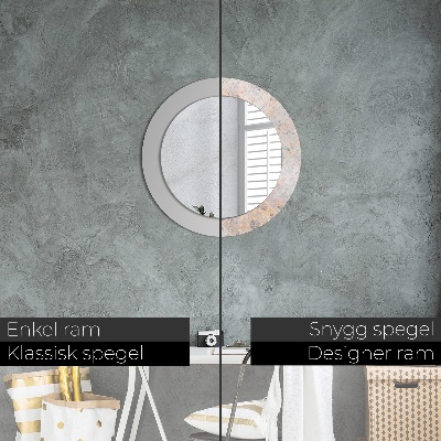 Dekorativ rund spegel Shabby mosaik