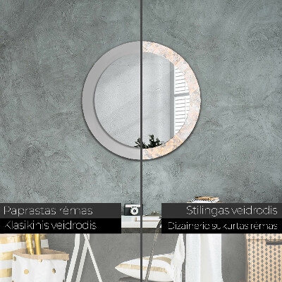 Dekorativ rund spegel Shabby mosaik