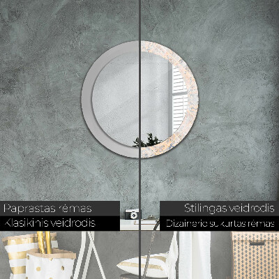 Dekorativ rund spegel Shabby mosaik