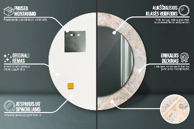 Dekorativ rund spegel Shabby mosaik