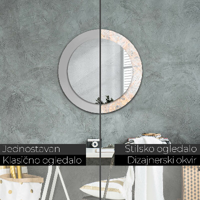 Dekorativ rund spegel Shabby mosaik