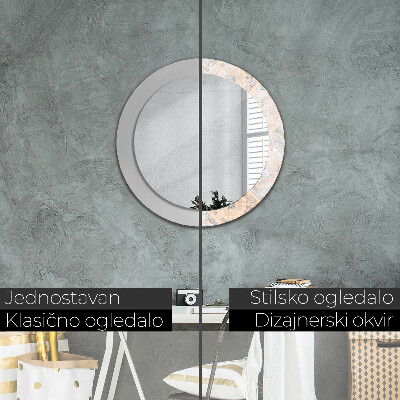 Dekorativ rund spegel Shabby mosaik
