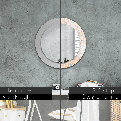 Dekorativ rund spegel Shabby mosaik
