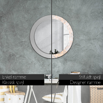 Dekorativ rund spegel Shabby mosaik