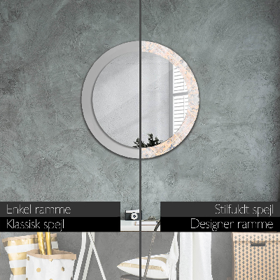Dekorativ rund spegel Shabby mosaik