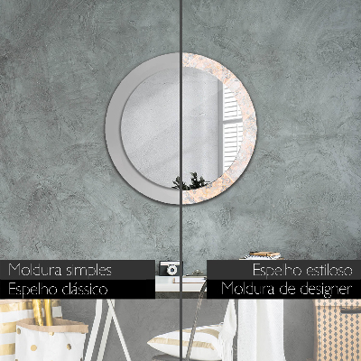 Dekorativ rund spegel Shabby mosaik