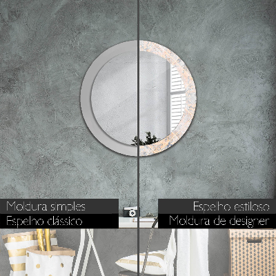 Dekorativ rund spegel Shabby mosaik