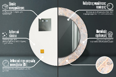 Dekorativ rund spegel Shabby mosaik
