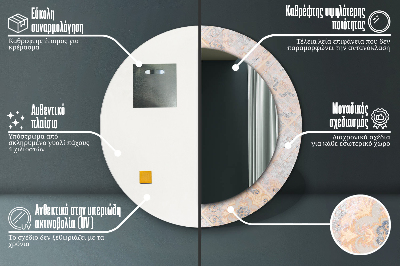 Dekorativ rund spegel Shabby mosaik