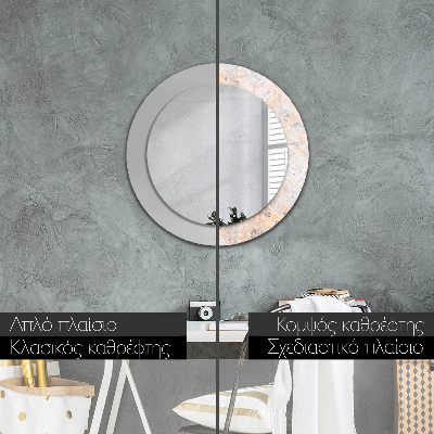 Dekorativ rund spegel Shabby mosaik